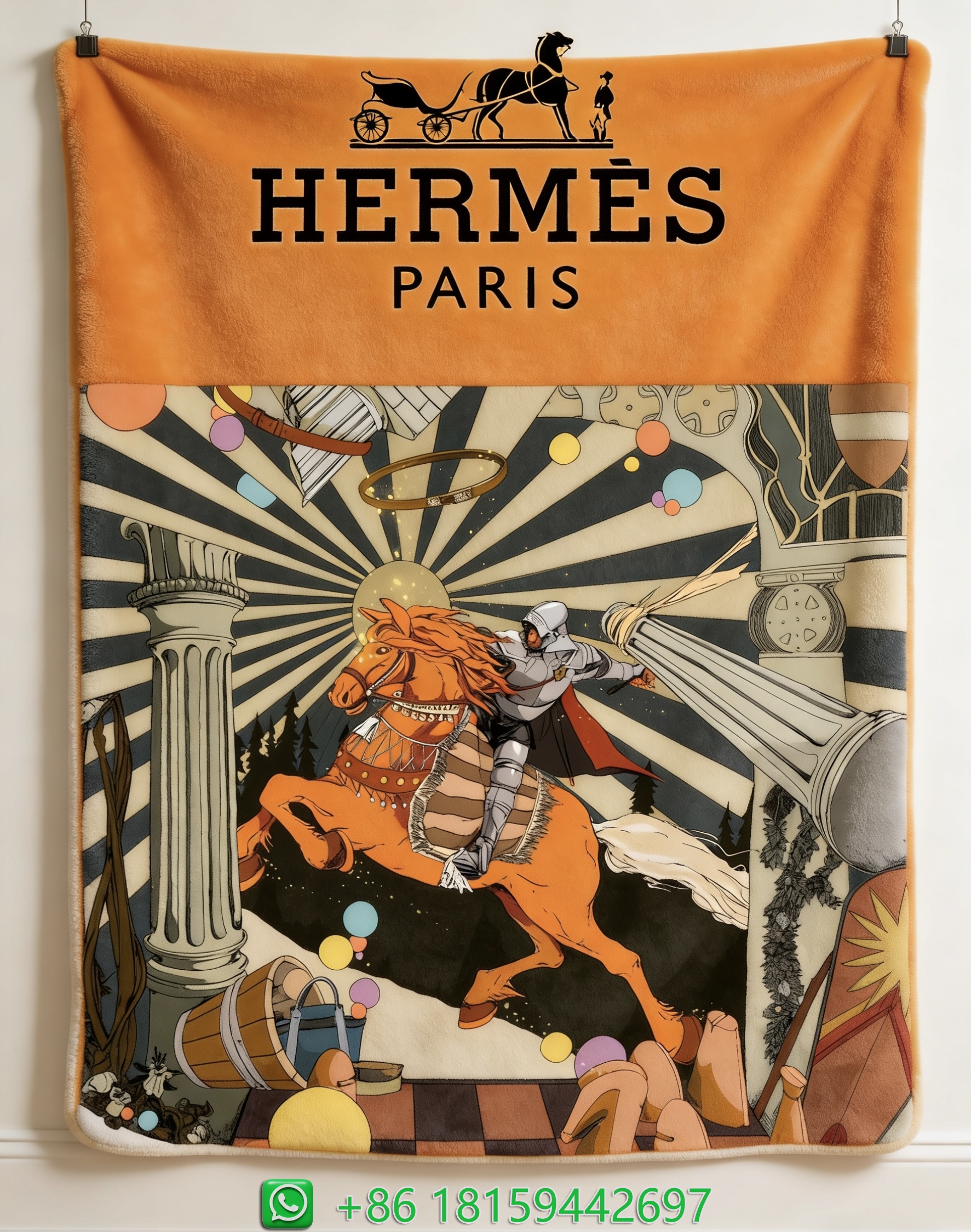 Hermes Throw Blankets